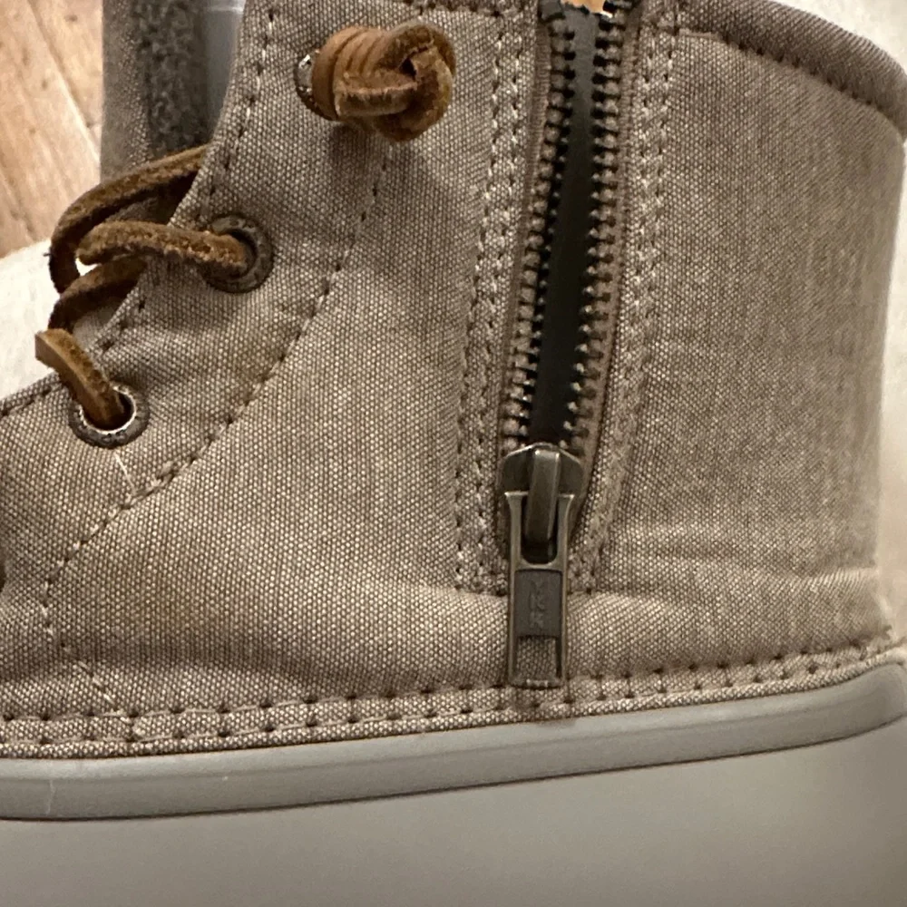 Sperry Saltwater Taupe & Coral Duck Boots 8.5 - Picture 6 of 8